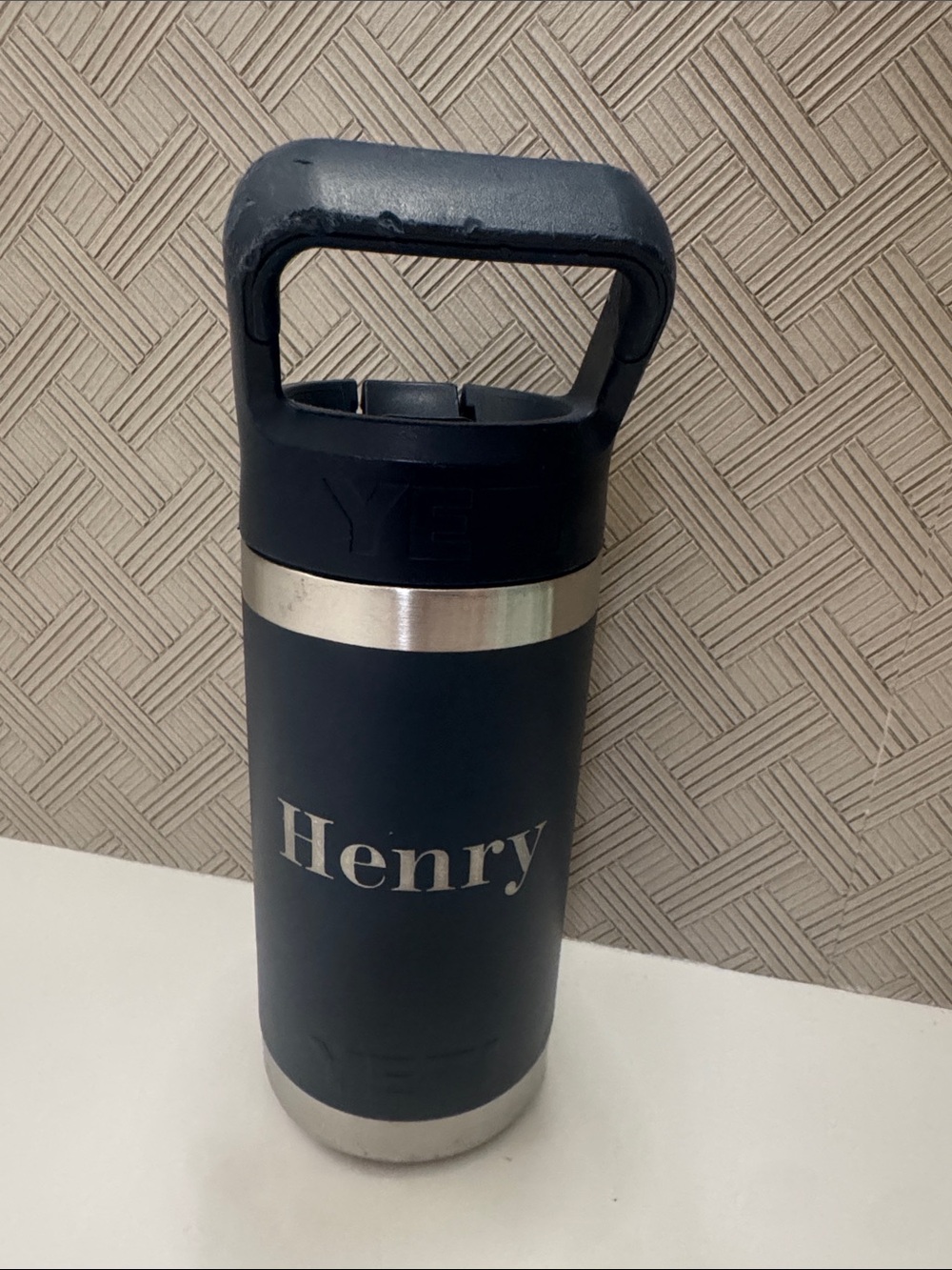 YETI Personalized Henry 12oz YETI Jr. Water Bottles  | Back-to-School Navy